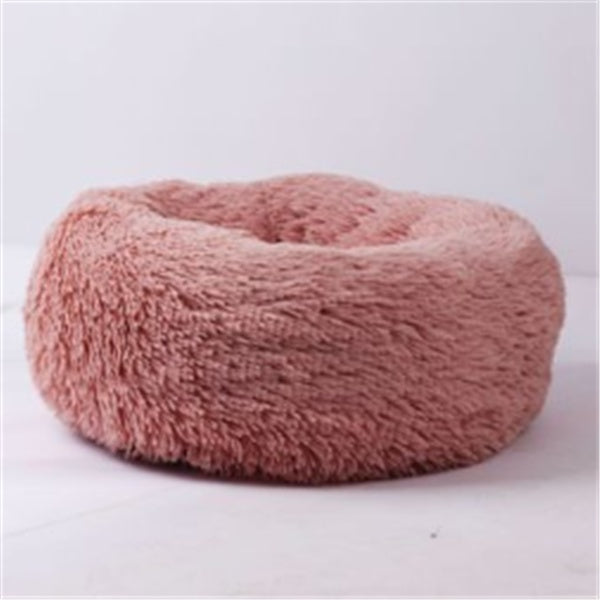 Fluffy Round Pet Bed – Plush Donut Bed for Dogs & Cats of All Sizes