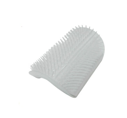 Wall-Mount Cat Self-Grooming Brush – Corner Scratcher & Massager with Catnip