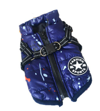 Waterproof Cotton Dog Harness Vest – Stylish Chest Strap (S–2XL)