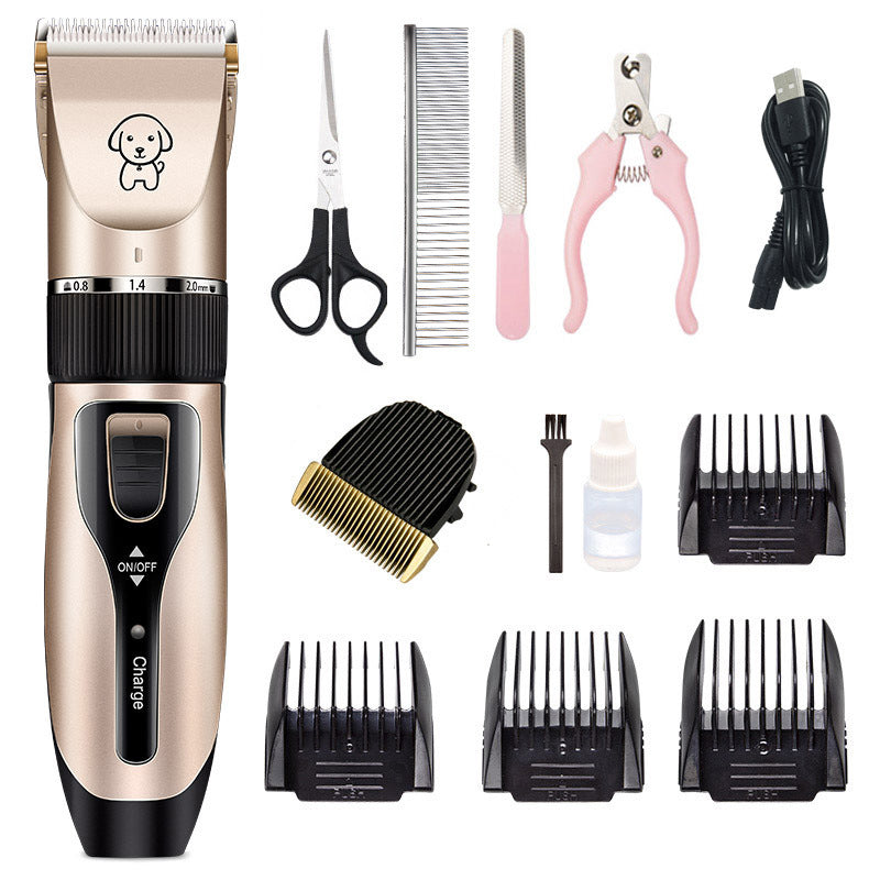Rechargeable Pet Hair Clipper – Low Noise, Ceramic Blade, 90min Runtime