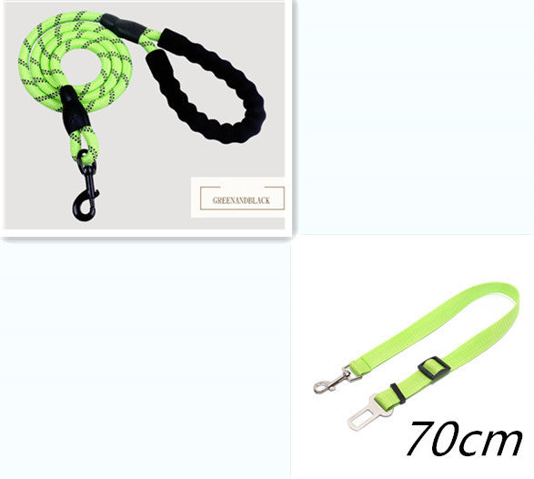 Heavy-Duty Reflective Dog Leash – Soft Foam Handle & Night Safety