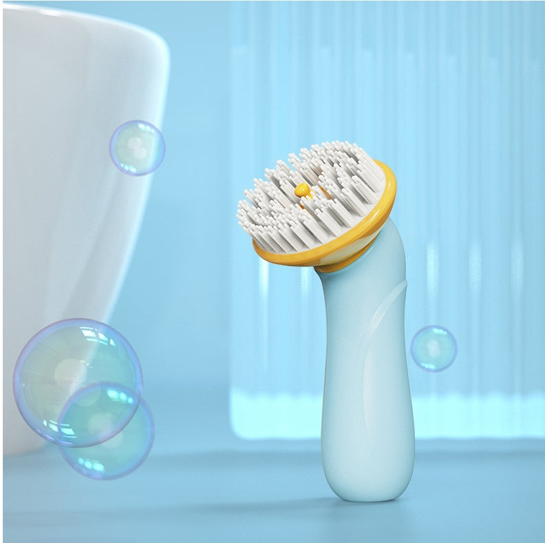 Pet Bath Massage Brush for Dogs & Cats – Soft TPR Grooming Tool for Shedding & Bathing