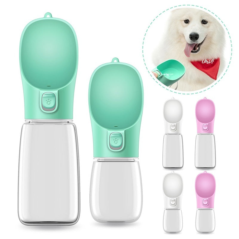 Portable Pet Water Bottle – Leak-Proof One-Button Dispenser for Dogs & Cats