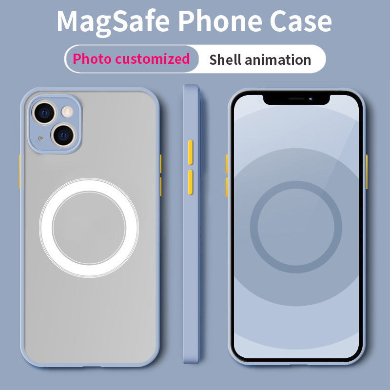 Magnetic iPhone Case – Slim Shockproof PC + TPU Cover with MagSafe Compatibility
