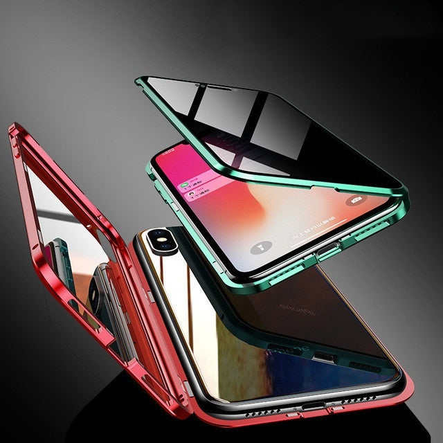 Magnetic Privacy Glass iPhone Case – 360° Anti-Peep Full Protection for iPhone XR – phone-case