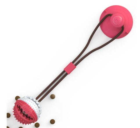 Suction Cup Tug Rope Dog Toy – Treat Dispenser & Dental Chew for Self-Play