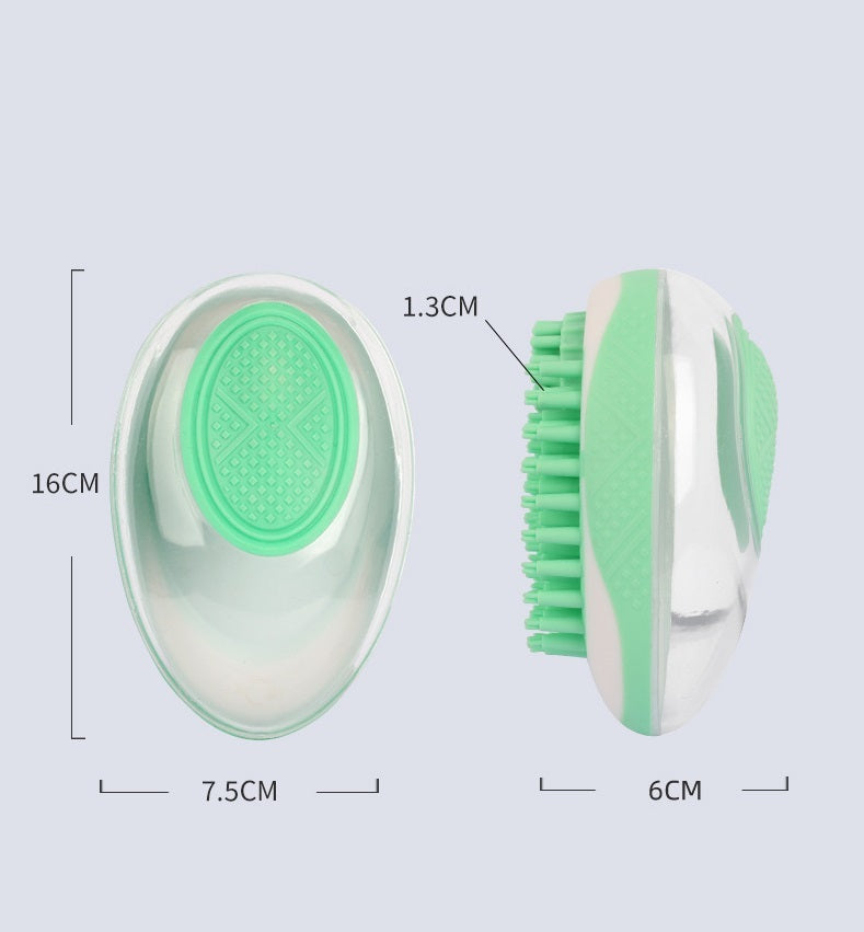 2-in-1 Pet Bath & Grooming Brush – Silicone Brush with Shampoo Dispenser – grooming kit