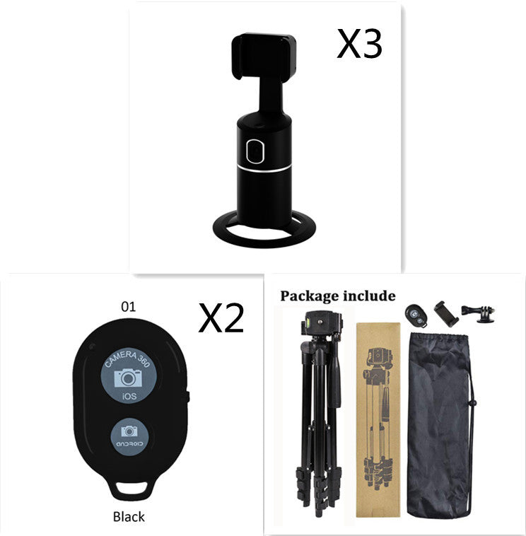 AI Face Tracking Phone Mount – 360° Auto-Tracking Stand for Live Streaming & Vlogging