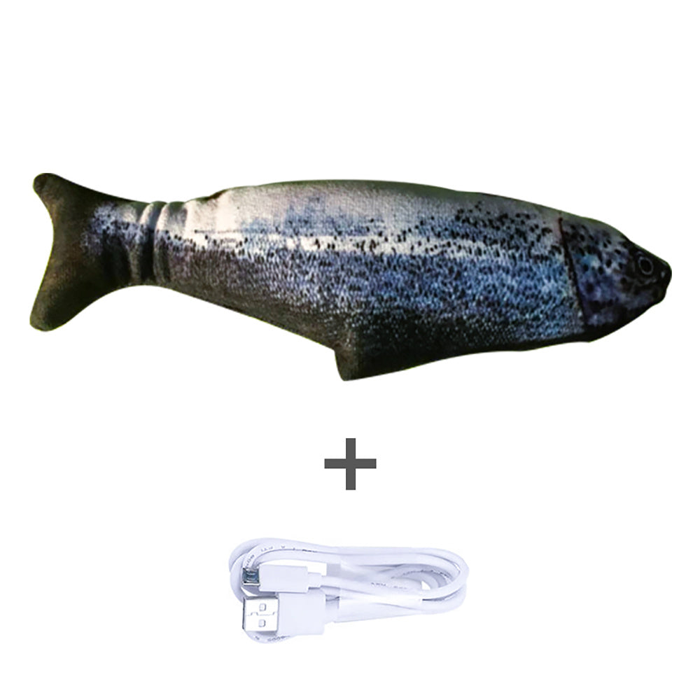 USB Flopping Fish Cat Toy – Rechargeable, Realistic & Safe for Solo Play