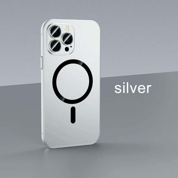 Magnetic Anti-Drop iPhone Case – Alloy + PC Snap Lock Full Protection Cover