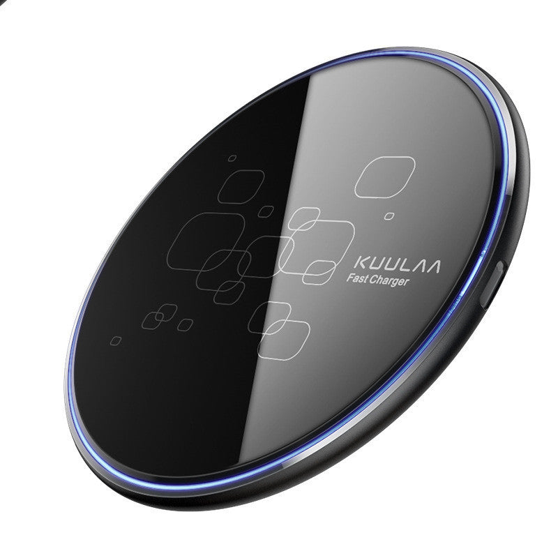 KUULAA 15W Fast Wireless Charger – USB-C | Black & White