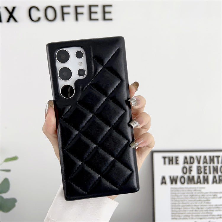 Puffer Jacket iPhone Case – Quilted Imitation Leather in Cozy Korean Style
