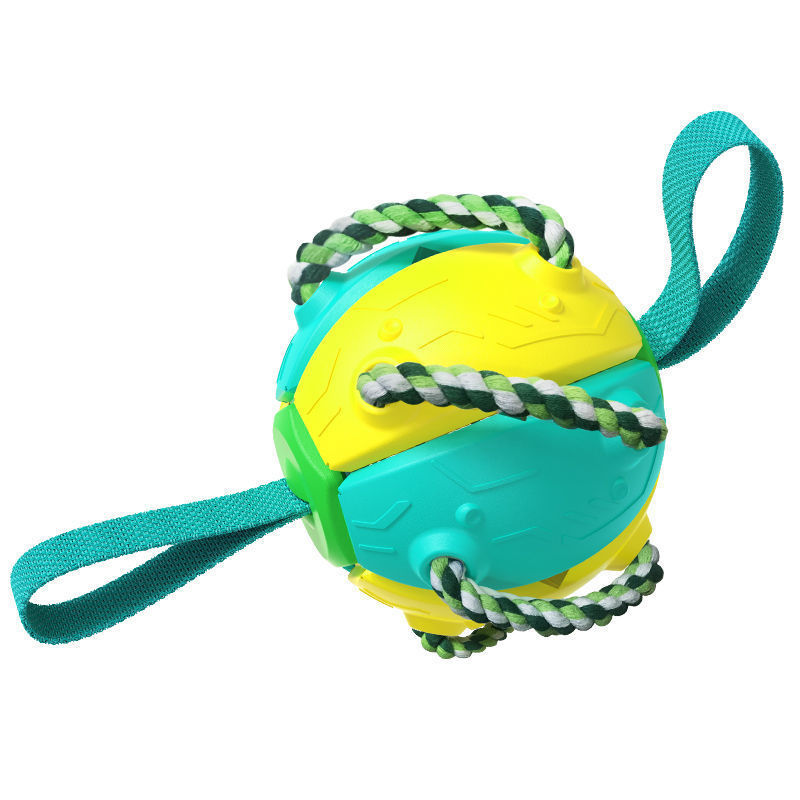 2-in-1 Transforming Frisbee Ball Toy for Dogs – Teething, Tug, Fetch & Water Play – grooming kit