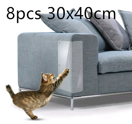 Transparent Anti-Scratch Sofa Protector – PVC Film for Cats & Pets