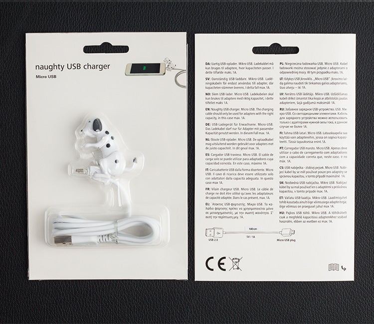 Cute Puppy USB Charging Cable – 2-in-1 Fast Charge & Data Transfer – car-accessory