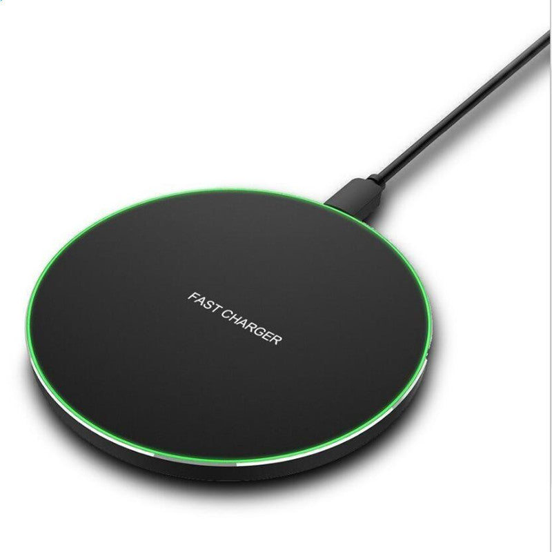 10W Frosted Wireless Charger with Mirror – Slim Qi Pad for Fast Charging – power-bank