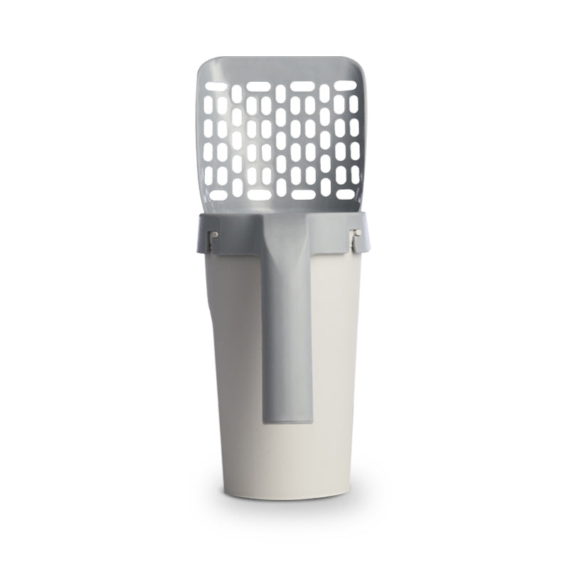 Integrated Cat Litter Scoop with Waste Bag Holder – Hygienic All-in-One Cleaning Tool