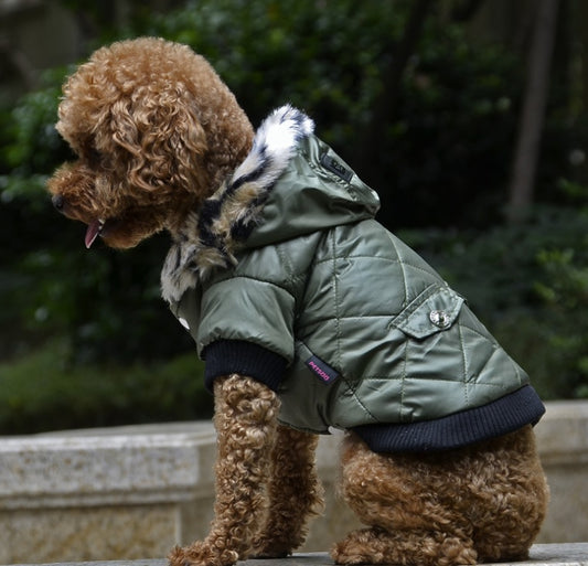 Korean Style Dog Hoodie – Fleece Winter Coat for Small & Medium Dogs – grooming kit