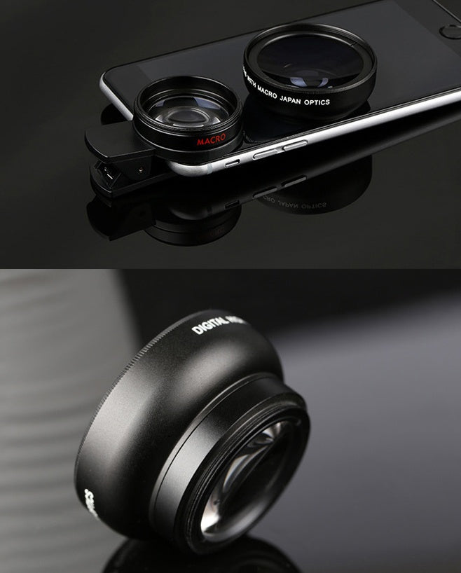 Mobile phone lens 0.45Xwide angle 12.5 times the macro external lens photography camera universal HD Combo - JEFF's Favorite Picks
