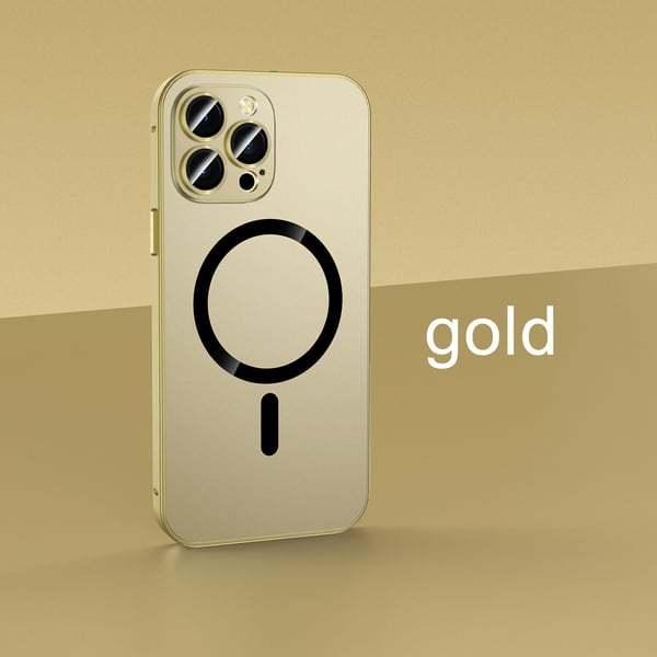Magnetic Anti-Drop iPhone Case – Alloy + PC Snap Lock Full Protection Cover