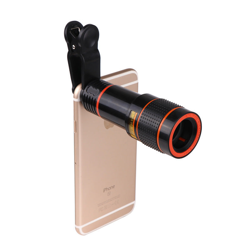 8x Zoom Clip-On Phone Telescope Lens – Universal Smartphone Telephoto & Monocular – tech-gadget