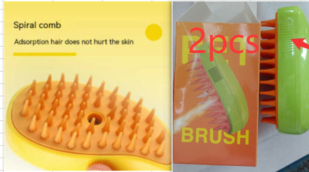 Modern Plastic Pet Brush – Compact & Gentle Grooming for Cats & Dogs