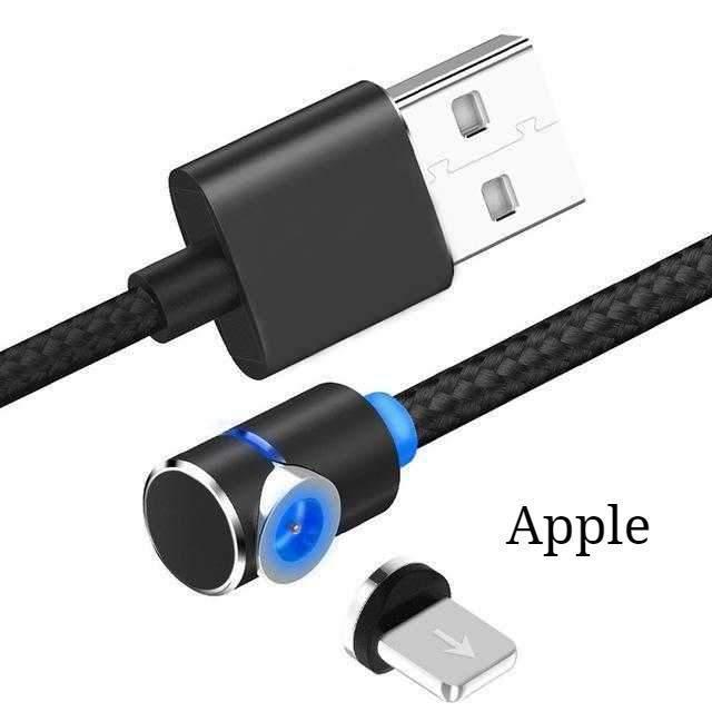 360° Magnetic Charging Cable – Fast Charge with LED for iPhone, Android & Type-C – car-accessory