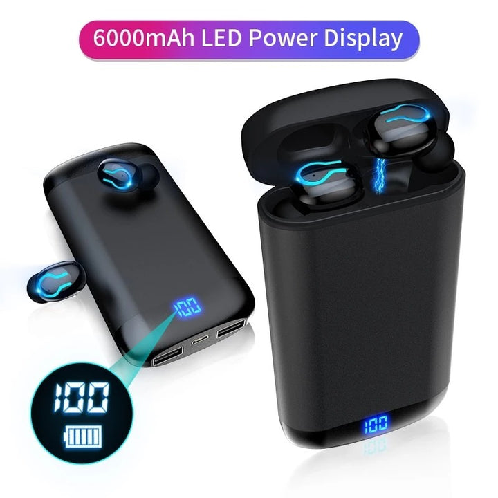 TWS Wireless Earbuds – HiFi Bluetooth 5.0 with 6000mAh Charging Case & Noise Reduction – audio-accessory