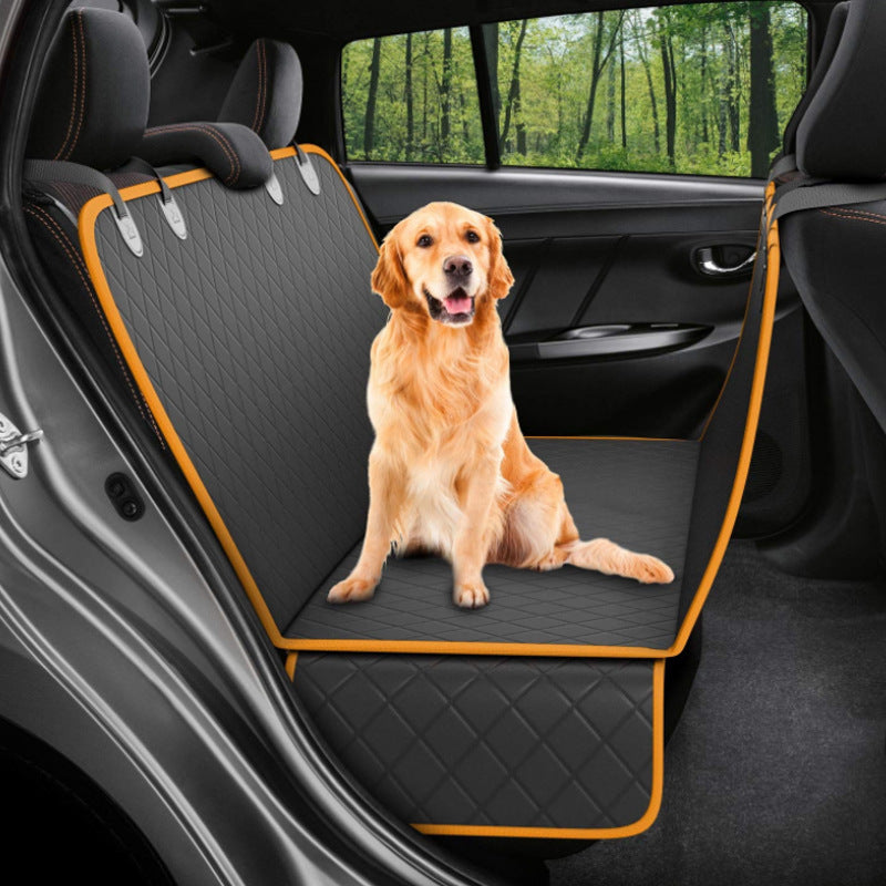 Waterproof Dog Car Seat Cover – Mesh Window, Anti-Slip, Universal Fit