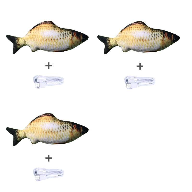 USB Flopping Fish Cat Toy – Rechargeable, Realistic & Safe for Solo Play