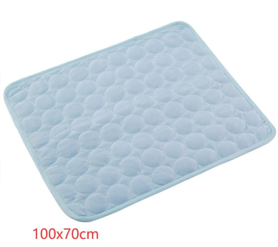 Ice Silk Pet Cooling Pad – Breathable Summer Mat for Dogs & Cats (No Water Needed)