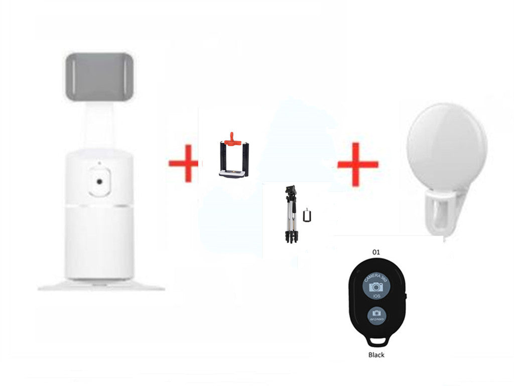 AI Face Tracking Phone Mount – 360° Auto-Tracking Stand for Live Streaming & Vlogging