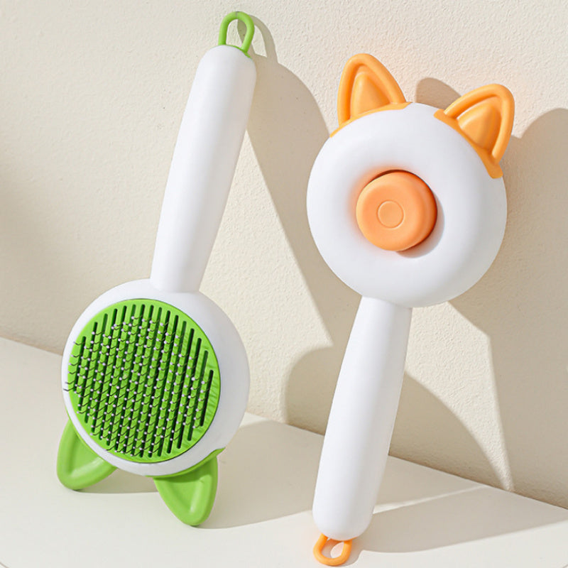 Pet Hair Removal Massage Comb – 2-in-1 Deshedding & Grooming Brush for Cats