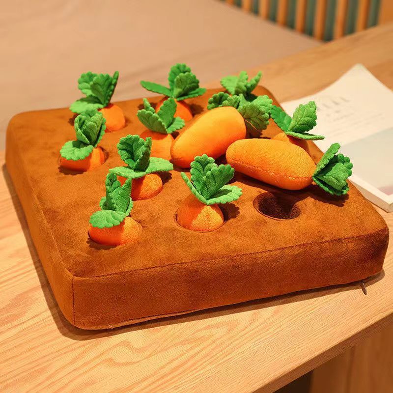 Interactive Carrot Pulling Snuffle Toy Mat for Dogs & Cats – IQ Training Play