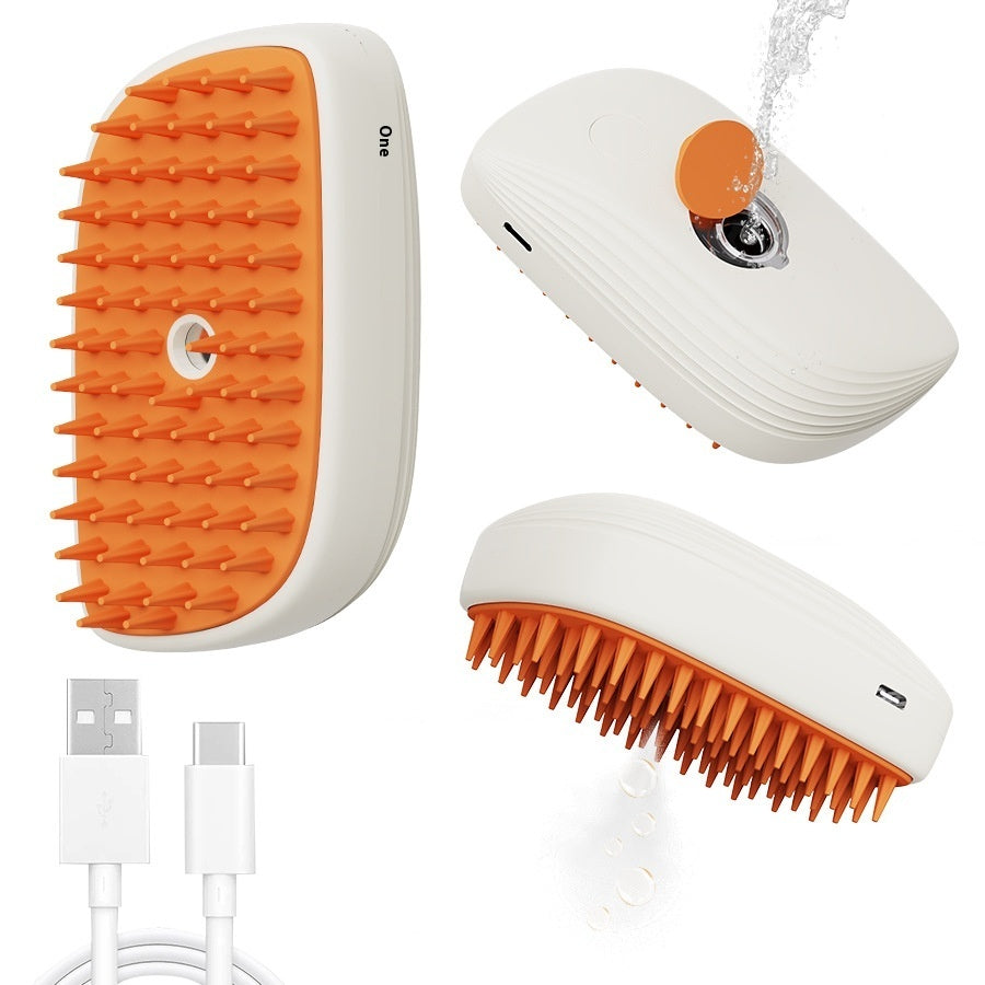 USB Steam Cat Grooming Brush – Soothing & Rechargeable Grooming Tool for Healthy Coats