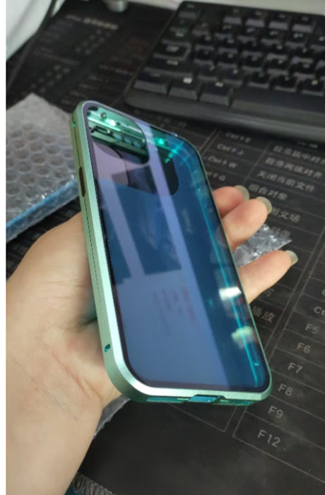 Magnetic Privacy Glass iPhone Case – 360° Anti-Peep Full Protection for iPhone XR
