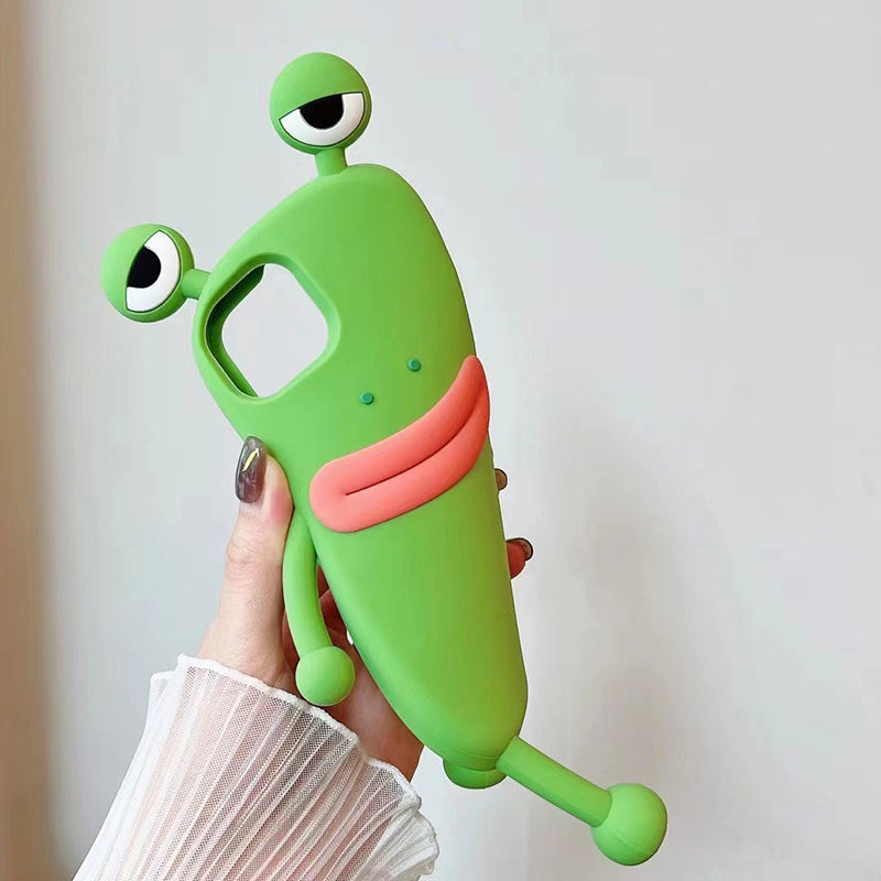 3D Cartoon Frog iPhone 12 / 12 Pro Case – Kawaii Shockproof Silicone Cover – phone-case