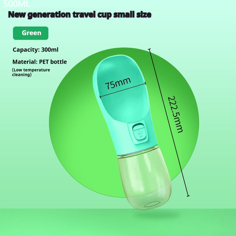 Portable Pet Water Bottle – 458ml Leak-Proof Dog & Cat Travel Cup