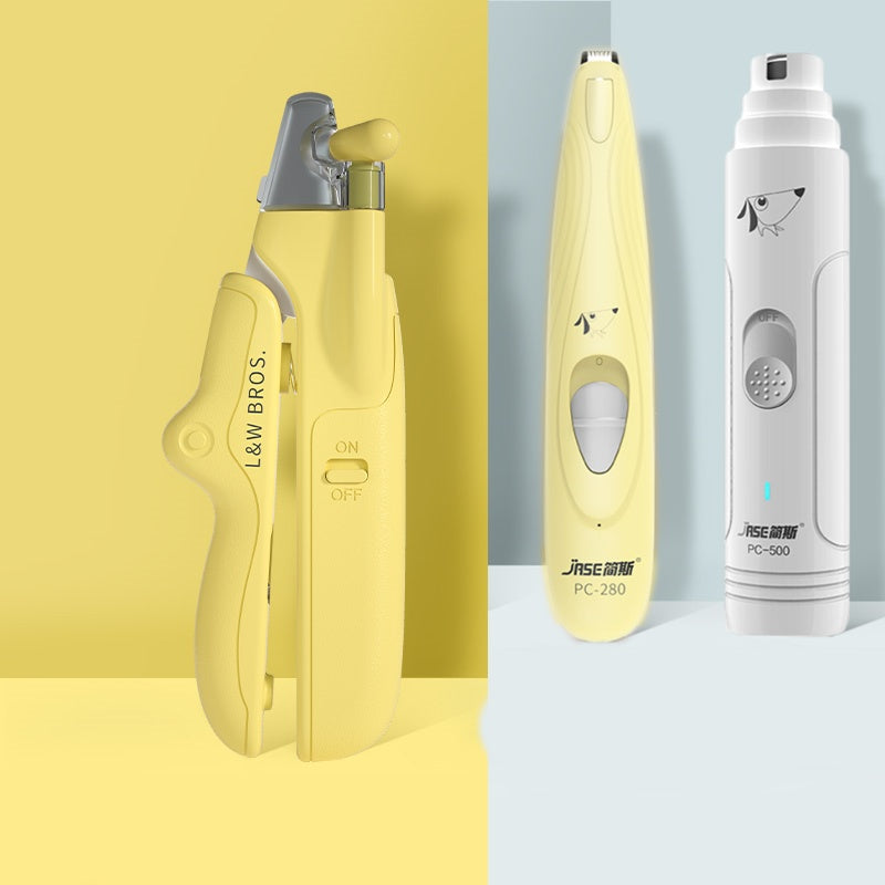 LED Pet Nail Clipper with Nail File & Collector – Safe Grooming for Cats & Dogs