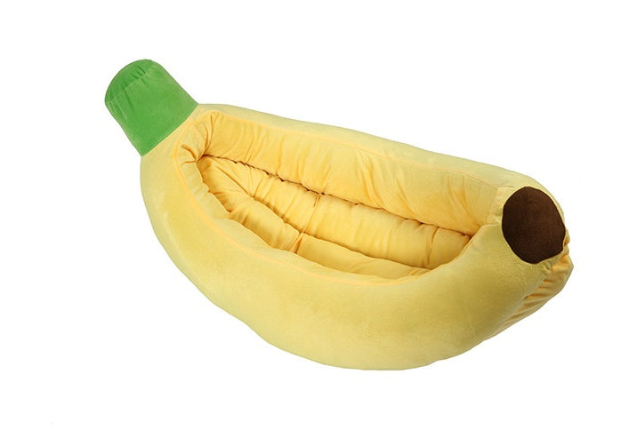 Cozy Banana Pet Bed – Soft Nest for Cats & Small Dogs