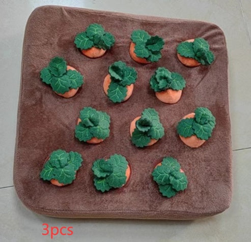 Interactive Carrot Pulling Snuffle Toy Mat for Dogs & Cats – IQ Training Play