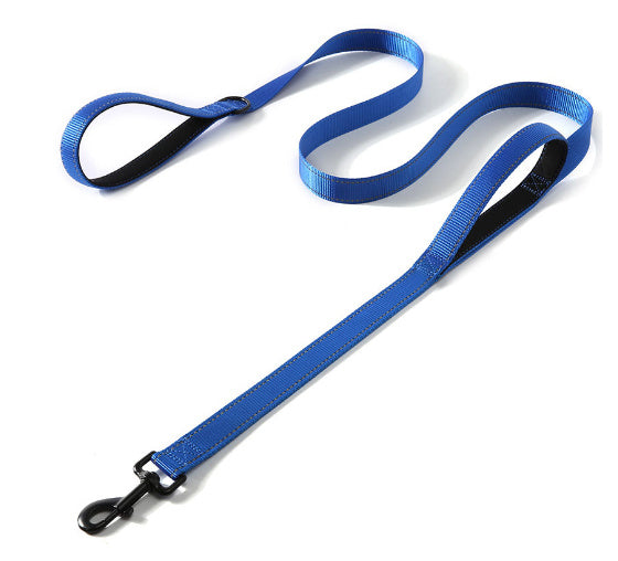 Reflective Dual-Handle Dog Leash – 180cm Safe Control for Day & Night Walks