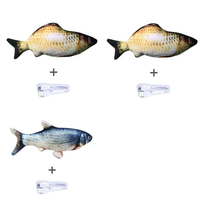 USB Flopping Fish Cat Toy – Rechargeable, Realistic & Safe for Solo Play