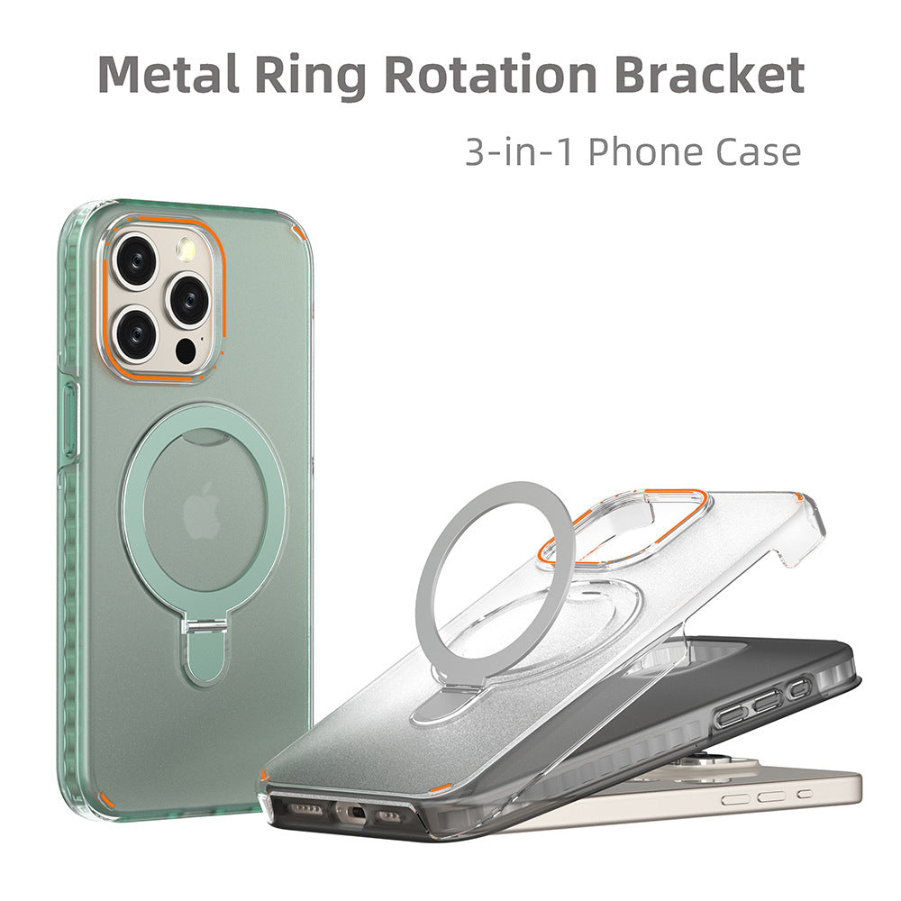 MagSafe iPhone 13 & 14 Case with Invisible Stand – Shockproof & Lens Protection