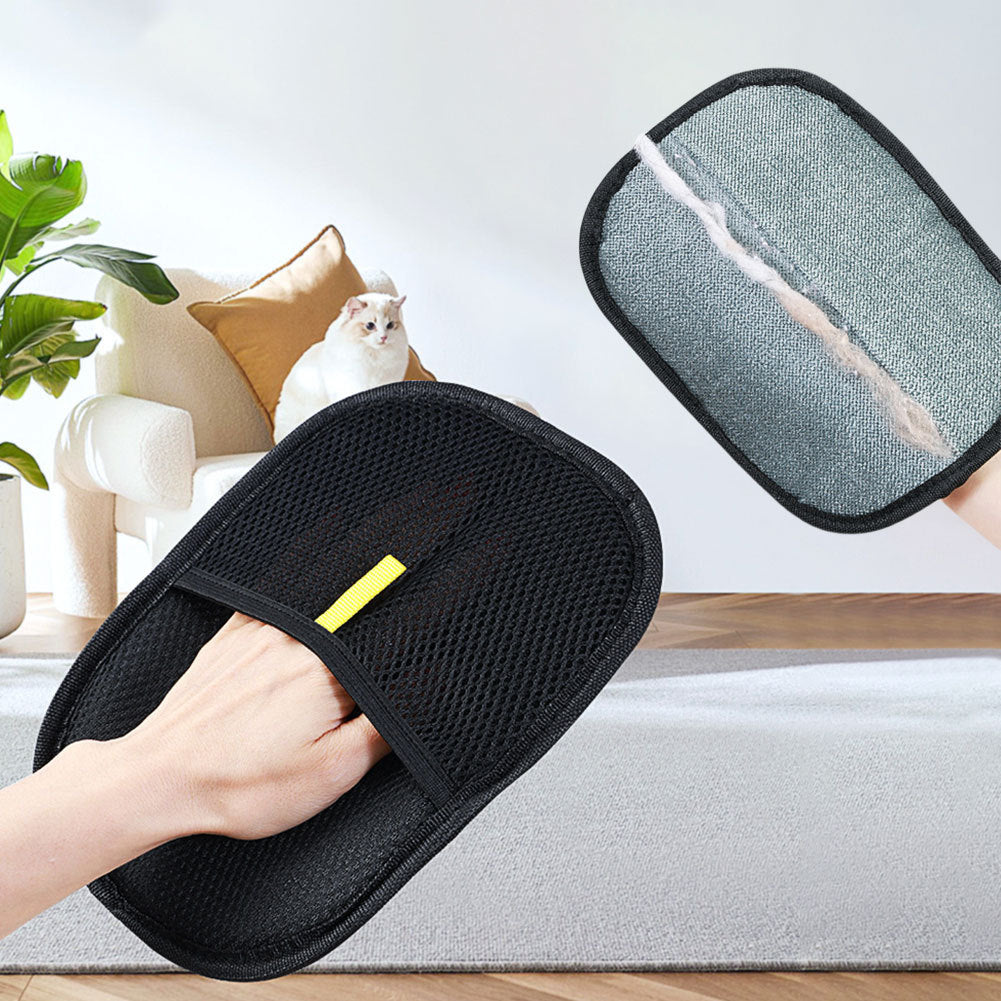 Dual-Sided Pet Grooming Glove – Mess-Free Deshedding for Cats & Dogs
