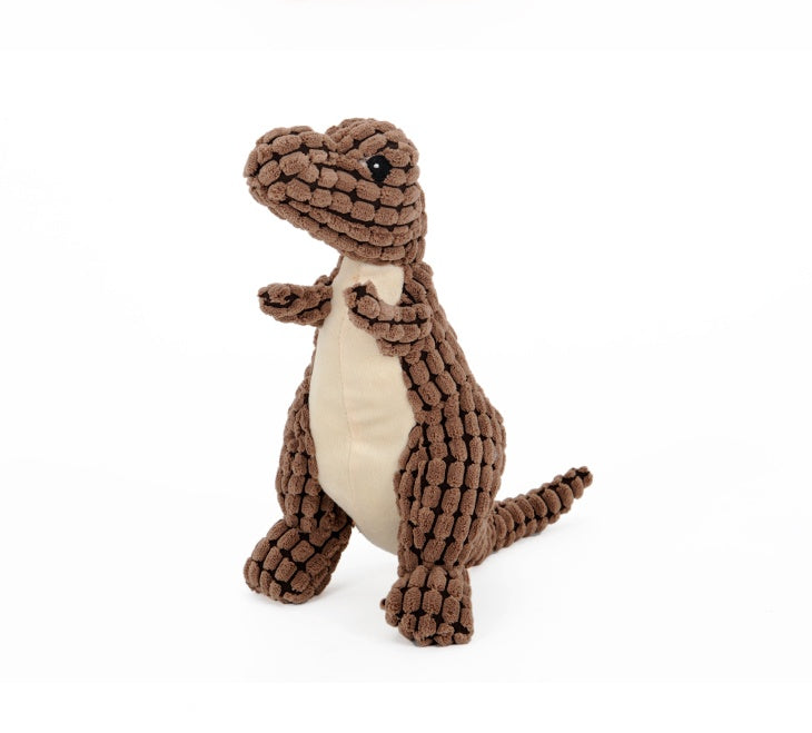 25cm Dinosaur Plush Dog Toy – Soft Squeaky Chew Toy for Small & Medium Dogs – grooming kit
