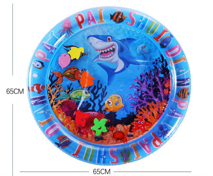 Inflatable Cat Cooling Water Mat – Summer Ice Pad with Ocean Theme (65cm / 100cm)