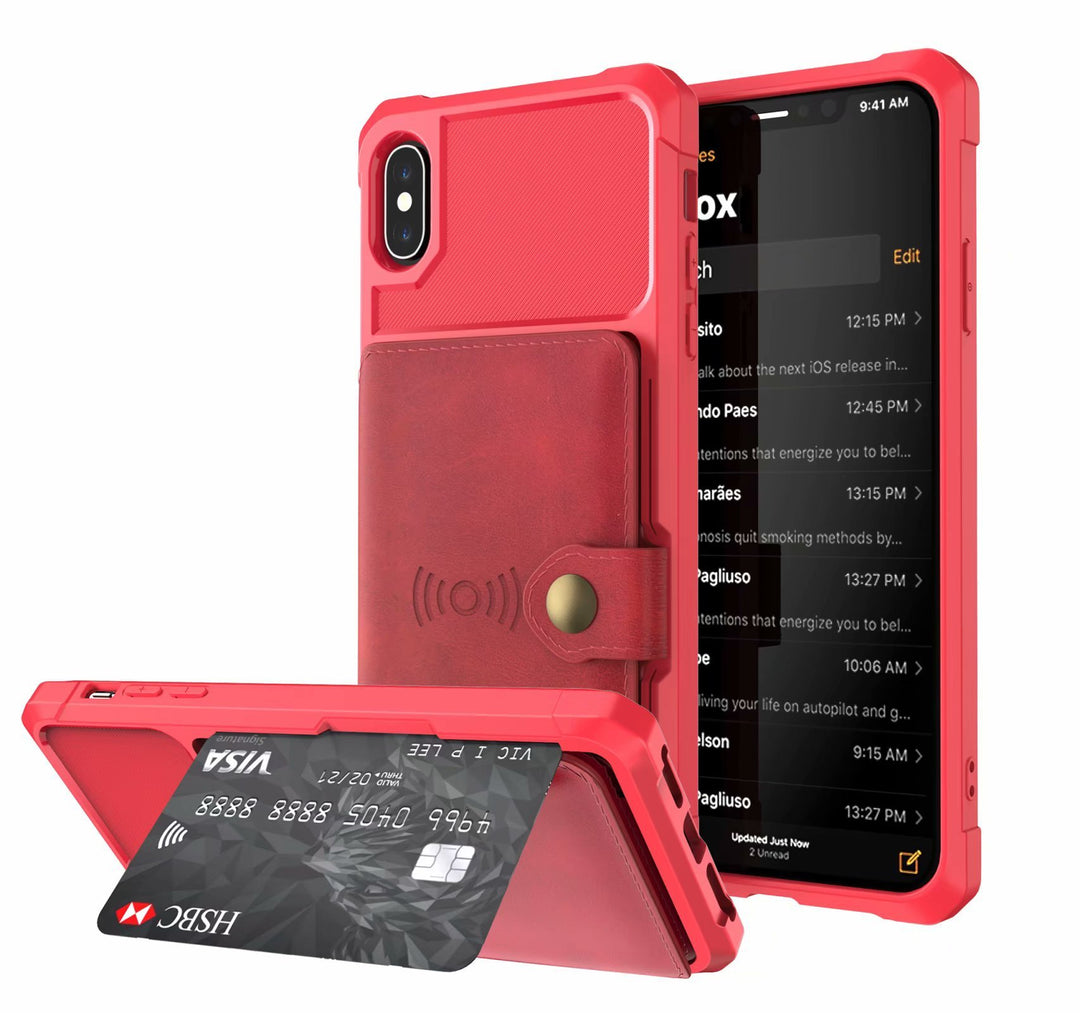 Geometric PU Leather Phone Case – Stylish Back Cover for iPhone & Samsung
