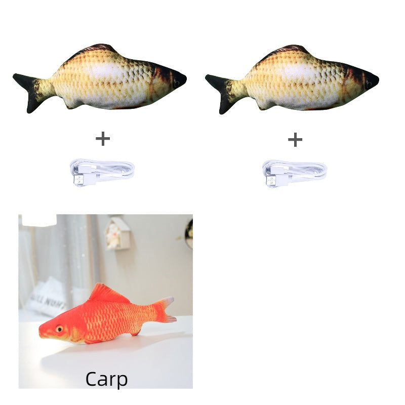 USB Flopping Fish Cat Toy – Rechargeable, Realistic & Safe for Solo Play