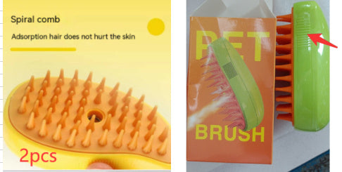 Modern Plastic Pet Brush – Compact & Gentle Grooming for Cats & Dogs